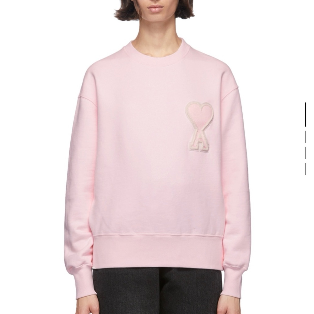 Ami Paris Pink Ami De Coeur Sweatshirt SSENSE Exclusive - Size S